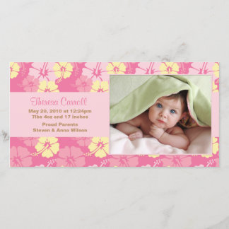 Tarjeta de Invitación fotográfica de recién nacido