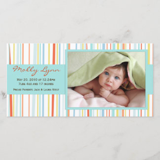Tarjeta de Invitación fotográfica de recién nacido