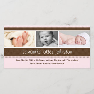 Tarjeta de Invitación fotográfica de recién nacido