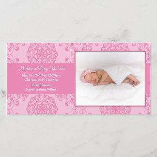 Tarjeta de Invitación fotográfica de recién nacido