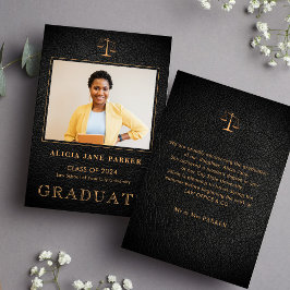 Tarjeta de invitación fotográfica para graduación