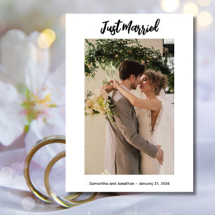 Tarjeta de Invitación fotográfica "White Just Marr