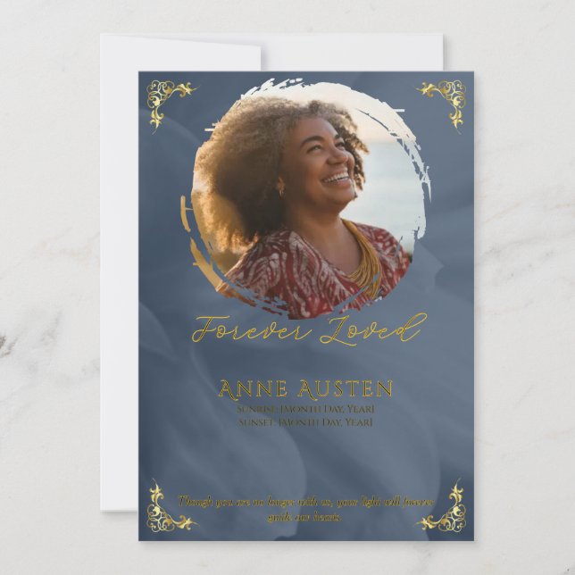 Tarjeta de invitación funeraria (Anverso)