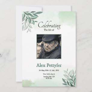 Tarjeta de Invitación funeraria