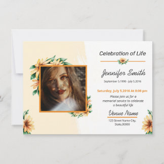 Tarjeta de Invitación funeraria