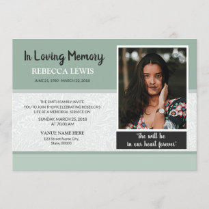 Tarjeta de Invitación funeraria