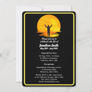 Tarjeta de invitación funeraria Minimalista person