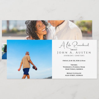 Tarjeta de invitación funeraria personalizado - Ta