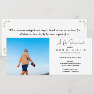 Tarjeta de invitación funeraria personalizado - Ta