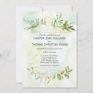 Tarjeta de invitación Geo Envy