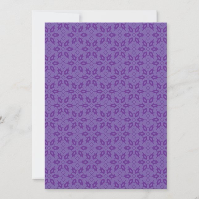 Tarjeta de invitación geométrica morada elegante (Anverso)