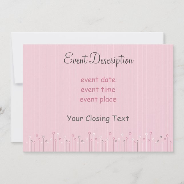 Tarjeta de invitación gitana alegre (Anverso)