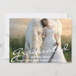 Tarjeta de Invitación Graduada de Foto