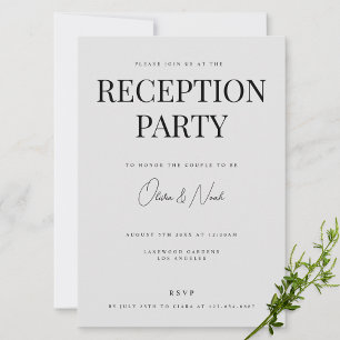 Tarjeta de invitación Gris moderna y elegante