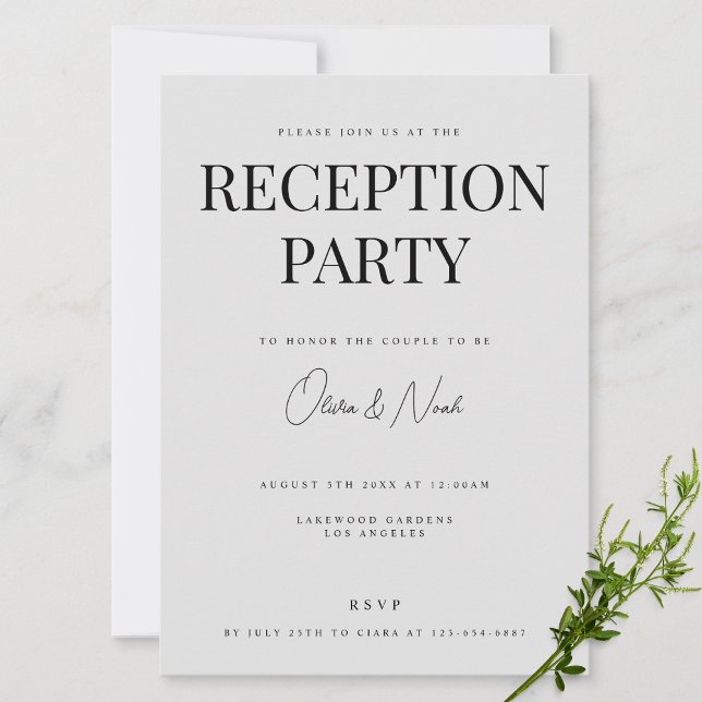 Tarjeta de invitación Gris moderna y elegante (Subido por el creador)