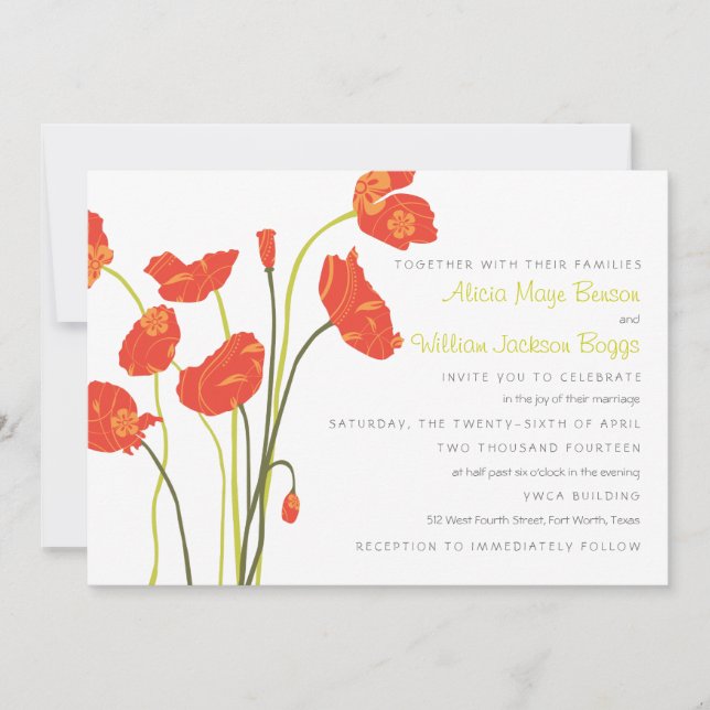 Tarjeta de invitación horizontal de Bonito (Anverso)