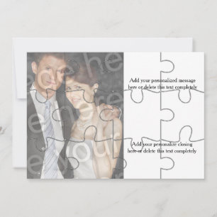 Tarjeta de invitación horizontal personalizada con