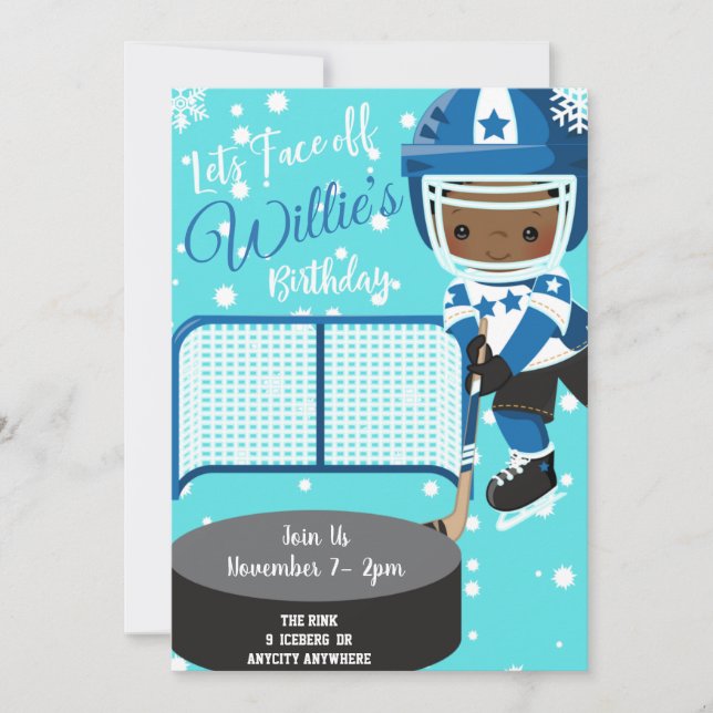 Tarjeta de invitación informal para cumpleaños de  (Anverso)