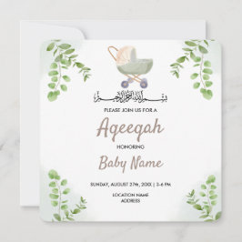 Tarjeta de Invitación Instantánea Aqeeqah Aqiqah C