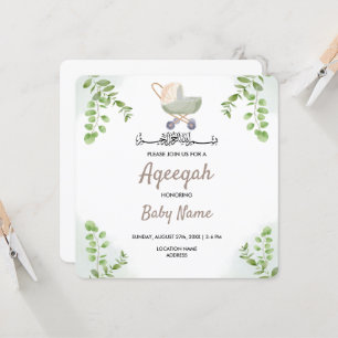 Tarjeta de Invitación Instantánea Aqeeqah Aqiqah C