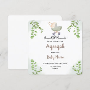 Tarjeta de Invitación Instantánea Aqeeqah Chic Mod