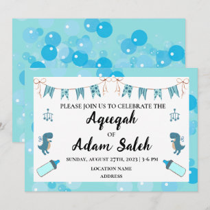 Tarjeta de Invitación Instantánea Editable Aqeeqah