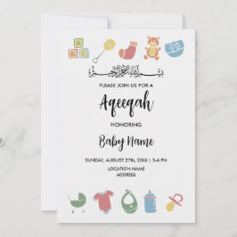 Tarjeta de invitación instantánea Minimalista Aqee