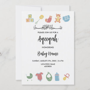 Tarjeta de invitación instantánea Minimalista Aqee