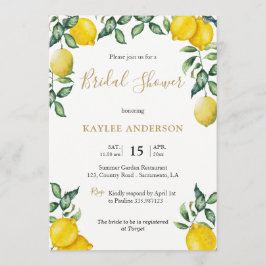 Tarjeta de invitación Lemons Bridal Shower