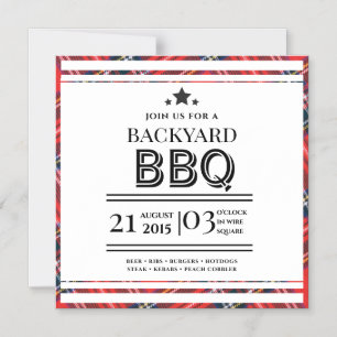 Tarjeta de invitación magnética para fiesta de BBQ