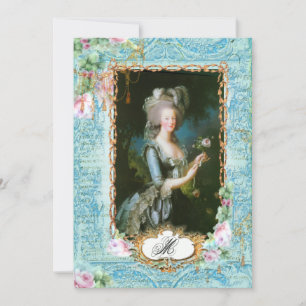 Tarjeta de invitación Marie Antoinette para Rosas 