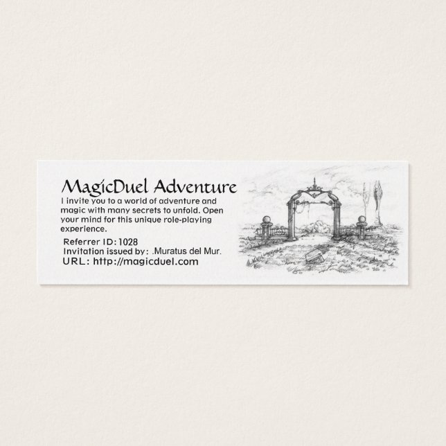 Tarjeta de invitación MD (Atrás)