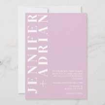 Tarjeta de invitación Mínima para la boda de silbi