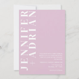 Tarjeta de invitación Mínima para la boda de silbi