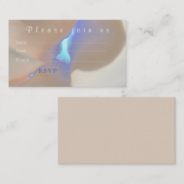 Tarjeta de invitación Minimalista plana (Anverso / Reverso)