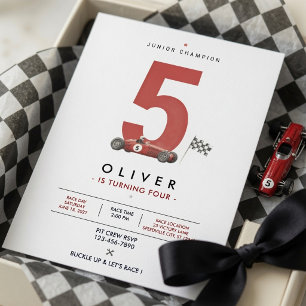 Tarjeta de Invitación Minimalista Vintage para Cum