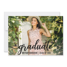 Tarjeta de Invitación moderna de 4 graduaciones fo