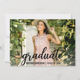 Tarjeta de Invitación moderna de 4 graduaciones fo