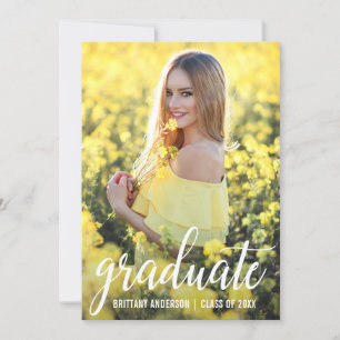 Tarjeta de Invitación moderna de graduación fotogr
