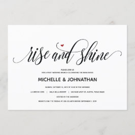 Tarjeta de invitación moderna de levantarse y bril