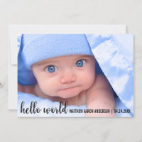 Tarjeta de Invitación moderna del Recién nacido mu
