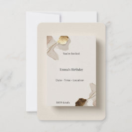 Tarjeta de Invitación Moderna Elegante Minimalista