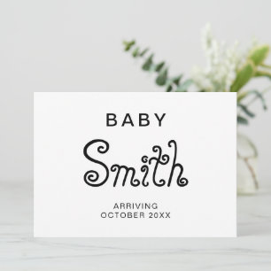 Tarjeta de Invitación moderna para el embarazo en