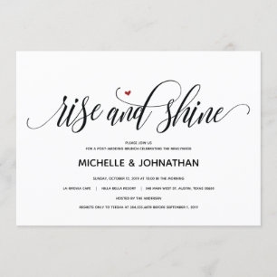 Tarjeta de invitación moderna post-boda