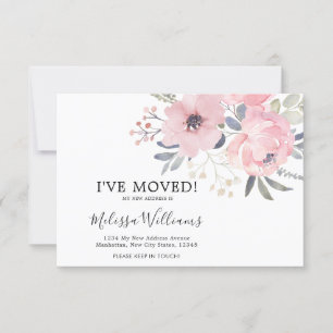 Tarjeta de Invitación móvil de floral rosa Rubor B