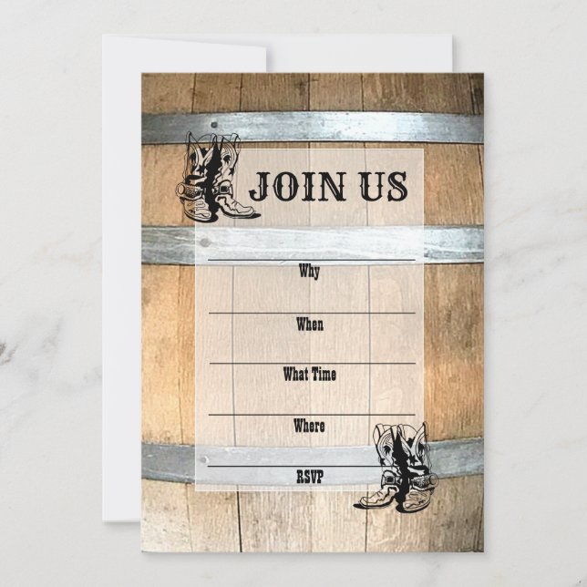 Tarjeta de invitación multiusos para rellenar a ma (Anverso)