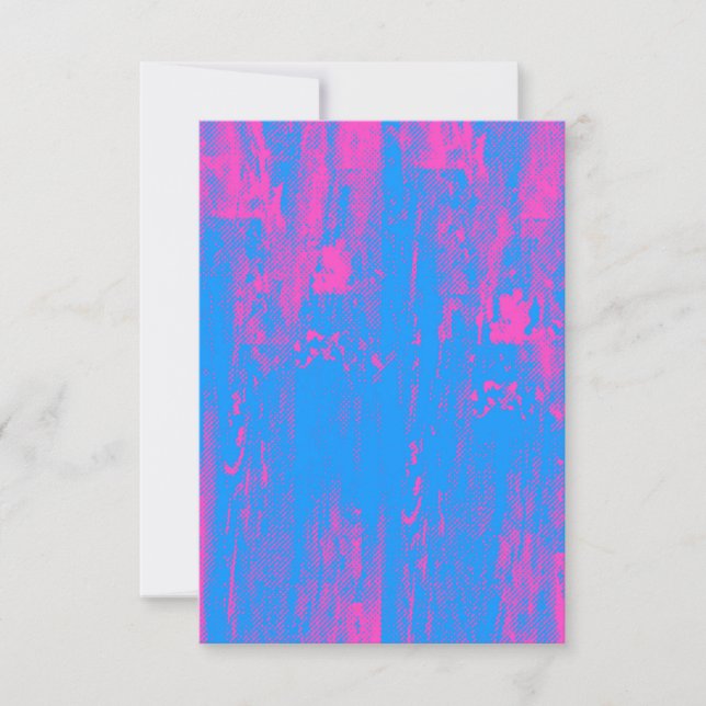 Tarjeta de invitación Neon Halftone Grunge Blank (Anverso)