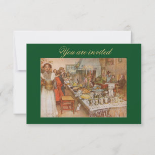 Tarjeta de Invitación Nochebuena Carl Larsson 1904
