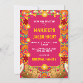 Tarjeta de invitación nocturna Jaggo, tarjeta preb