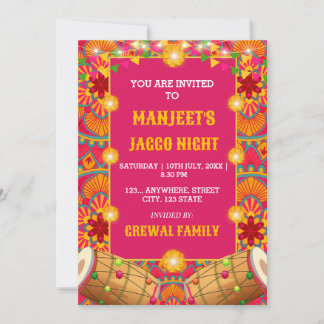 Tarjeta de invitación nocturna Jaggo, tarjeta preb